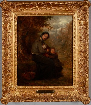 Mor Och Barn I Landskap by Antony SERRES - auction artwork with signature