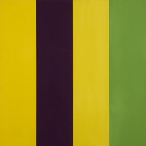 Untitled 90-15 (yellow, Purple, Yellow, Green) by Penelope KREBS