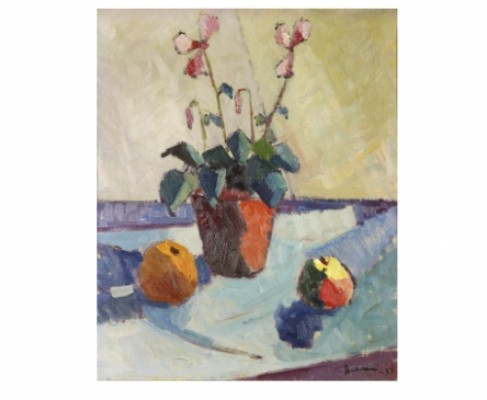 Stilleben Med Blommor by Mogens Sigurd ANDERSEN - auction artwork with signature