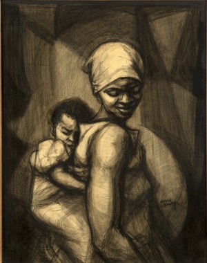 Madonna Of Winneba by Herman Kofi BAILEY - auction artwork with signature
