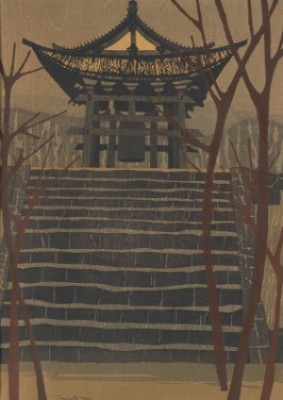 Bell Tower by Tamami SHIMA - auction artwork with signature