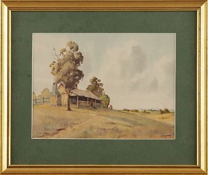 Landskap Med Hus by Victor Robert WATT - auction artwork with signature