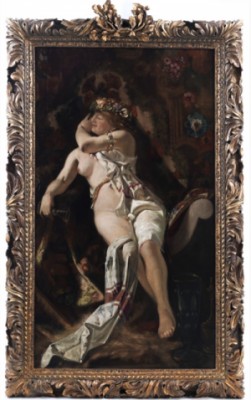 Nymphe Mit Glas by Leo DIET - auction artwork with signature