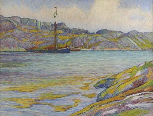 Båtar Vid Klippa, Kyrkesund by Karl NORDSTRÖM