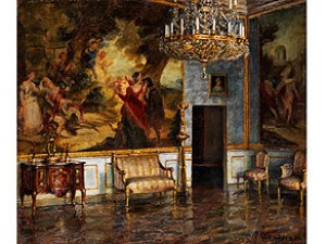 Salon Der Königin In Der Münchner Residenz by Friedrich GURLITT - auction artwork with signature