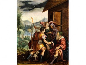 Abraham Entlässt Seinen Sohn Ismael by Jan Giovanni SOENS