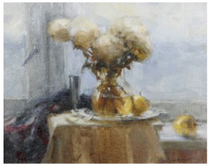 Stilleben Med Krysantemum by Vladimir Alekseevich HUDOBKO - auction artwork with signature