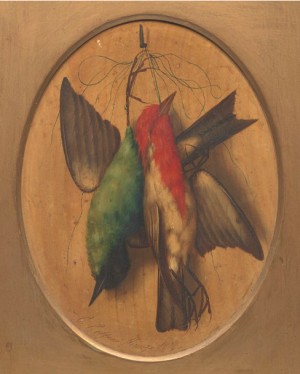 Bird Trompe L'oeil by Carlo COPPINI - auction artwork with signature