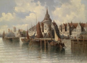 Port Scene by August Von SIEGEN