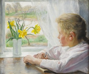 Flicka Vid Fönster by Fanny BRATE