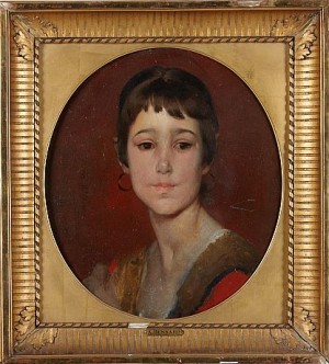 Flickporträtt by Albert BESNARD - auction artwork with signature