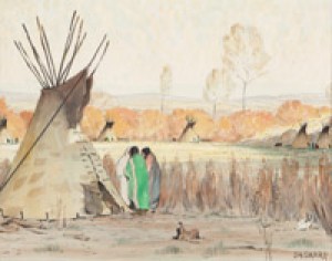 Autumnal Teepees by Joseph Henry SHARP