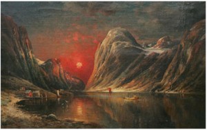 Fjordlandskap by J. ROLLIN - auction artwork with signature