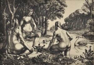 Nymphs Bathing by William E. C. MORGAN