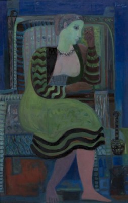 Mujer Sentada by Leopoldo PRESAS - auction artwork with signature