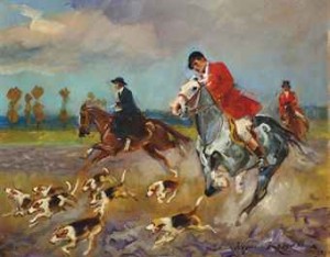 On The Hunt by Wojciech KOSSAK