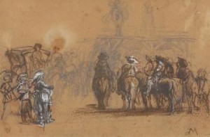 Study For A Gallows Scene by Ernest MEISSONIER