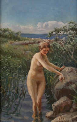 Kvinna Stående I Vatten by Arne BARK