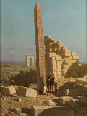 Der Obelisk Des Thutmoses I In Karnak by Claude Charles RUDHARDT