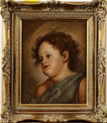 Pojkporträtt by C. Pf. V. MERVELDT - auction artwork with signature