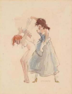 Erotic Scene by Otto Rudolf SCHATZ - auction artwork with signature