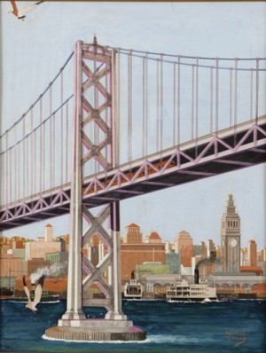 Under The Bay Bridge With The San Francisco Ferry Building by Maurice George LOGAN