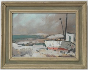 Beached Fishing Boat by Carl Frederick GAERTNER
