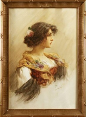 Damporträtt by FIORI - auction artwork with signature