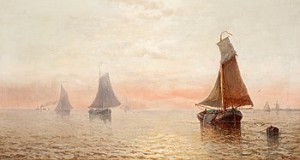 Brumes Matinales. Calme Sur Le Zuydevlée, En Hollande by Auguste MUSIN