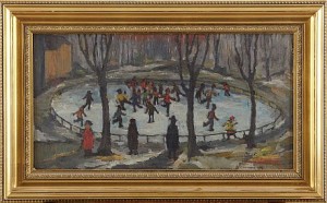 Skridskobanan by Gotthard SANDBERG - auction artwork with signature