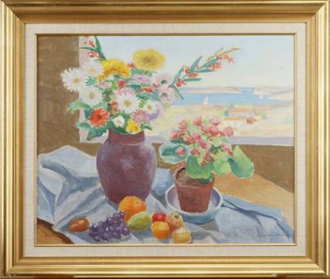 Blommor Vid Fönstret by Ellis WALLIN