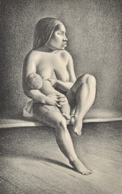 Greenland Mother Nursing Child by Rockwell KENT