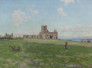 Iona Abbey by George HOUSTON - auction artwork with signature