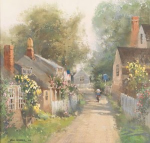Sunset Lane by Tom NICHOLAS - auction artwork with signature