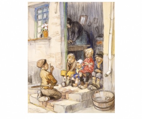 Le Maître D'école by Romeo DUMOULIN - auction artwork with signature