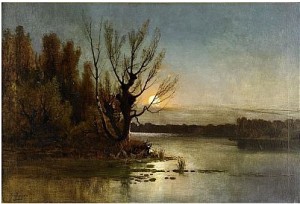 Sunset Over The Lake by Karl Ioganovich ROSEN