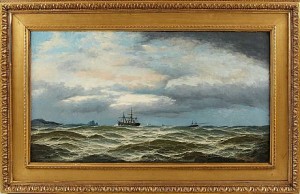 Marint Motiv by Peter Julius HOYER - auction artwork with signature