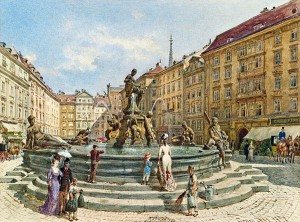Neuer Markt Mit Donnerbrunnen In Wien by Franz ALT