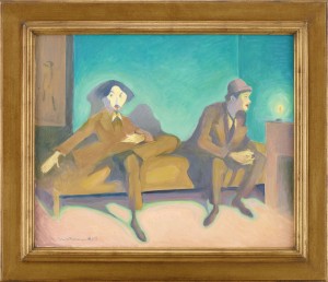 Väntan - Isaac Grünewald Och Einar Jolin I Paris 1909 by Einar NERMAN