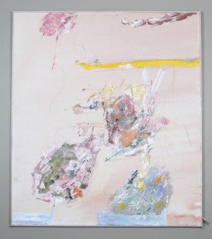 Motiv I Rosa, Blå Och Gula Färger by Hans ÅSBERG - auction artwork with signature