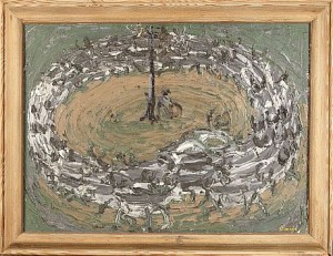 Rusande Renar by Chenie EKSTRÖM - auction artwork with signature