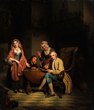 Die Unterrichtsstunde Im Familienkreis by Jean Henri De COENE - auction artwork with signature