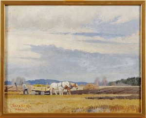 Arbetshästar På Höståker by Greta GERELL
