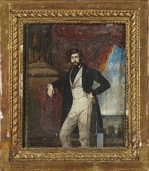 Ung Man I Interiör by Daniel SAINT - auction artwork with signature