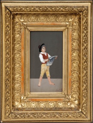 Boy Reading The Newspaper by Pietra DURA