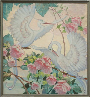 Fåglar I Grenverk by Maximilian MAKSOLLY - auction artwork with signature