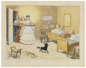 Tant Gredelin Som Lucia by Elsa BESKOW