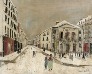 Theatre De L'atelier, Montmartre by Maurice UTRILLO
