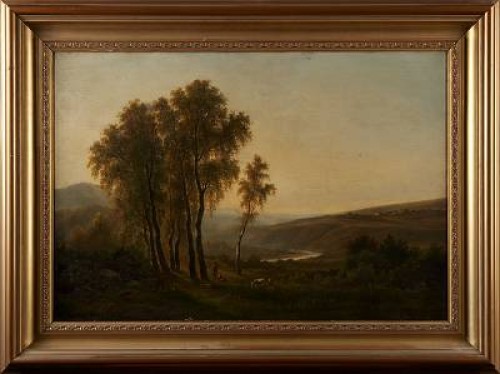Landskap Med Dalgång by Henri MARCETTE - auction artwork with signature