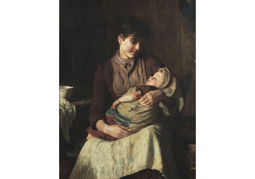 Mor Och Barn by William Lockhart BOGLE - auction artwork with signature